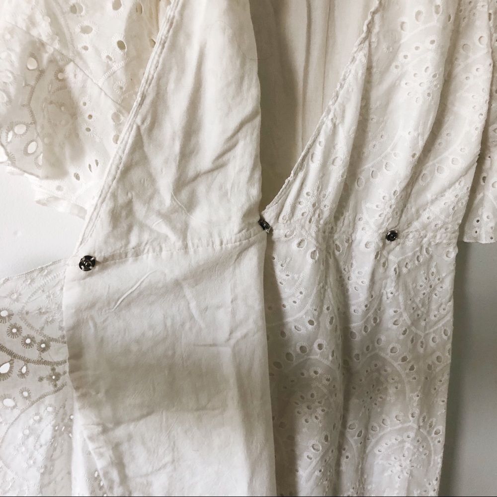 White Eyelet Garden Party Dress - Picture 3 of 5